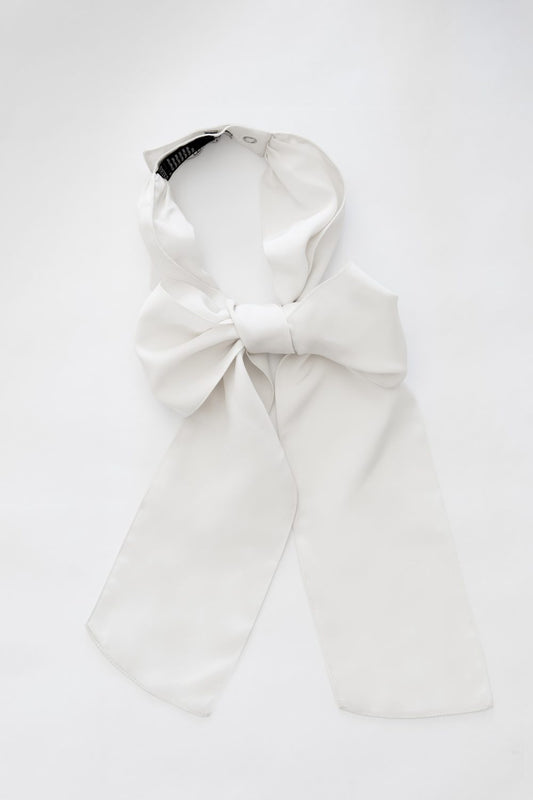 White textile bow fashion